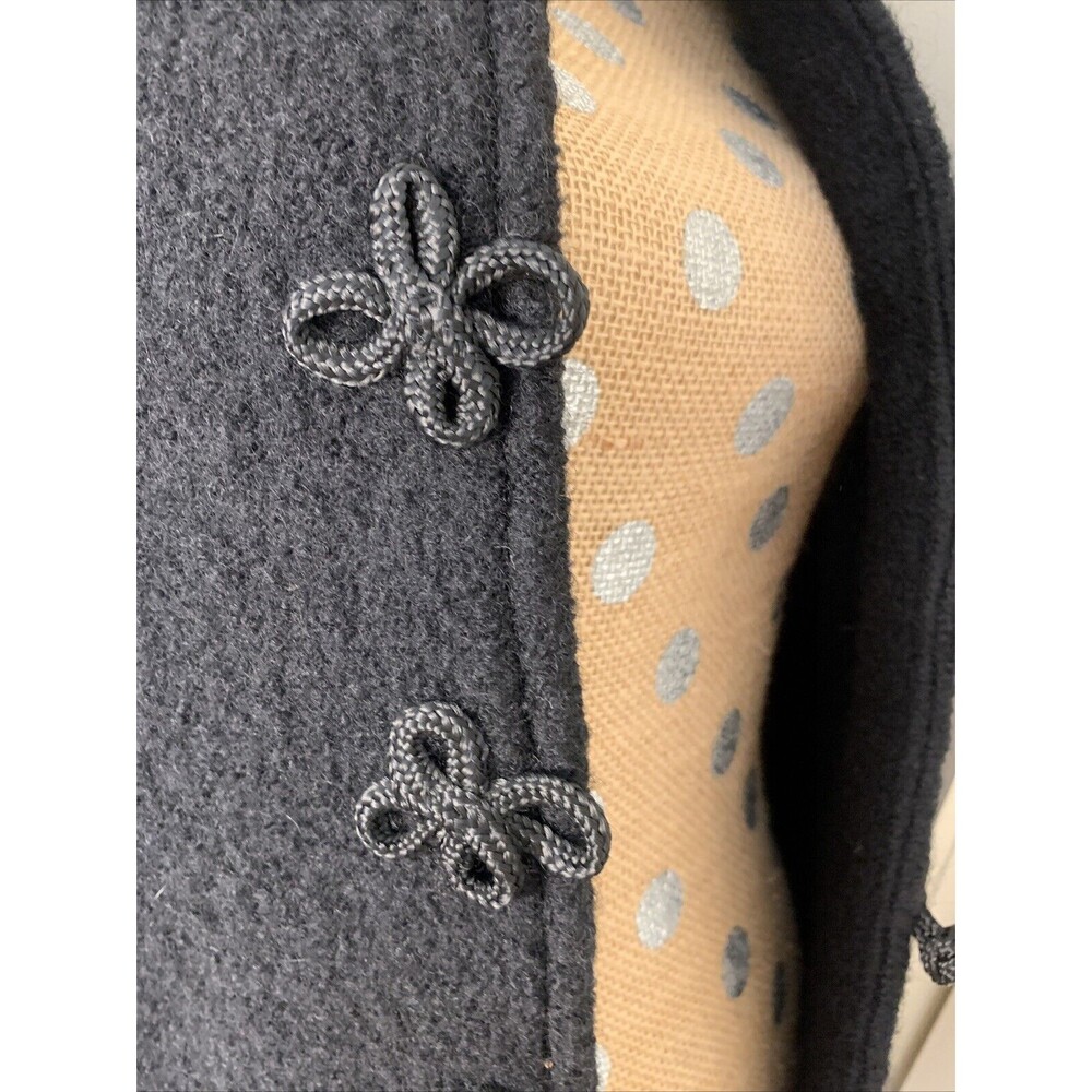 Carole Little 100%Wool Flower Embroidered Sweater Open Front Jacket Size Medium - Picture 10 of 16
